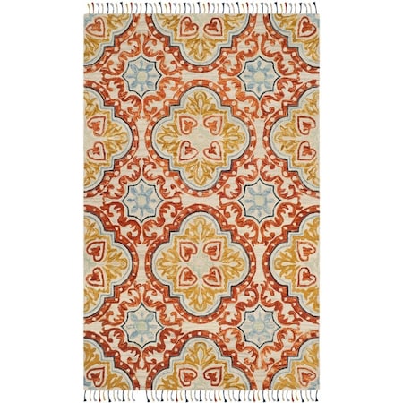 Safavieh 2 x 3 ft. Aspen Hand Tufted Accent Area Rug, Beige & Rust APN217A-2